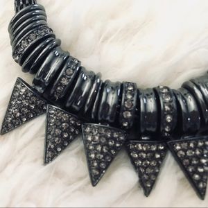 Black Metal & Crystal Edgy Choker